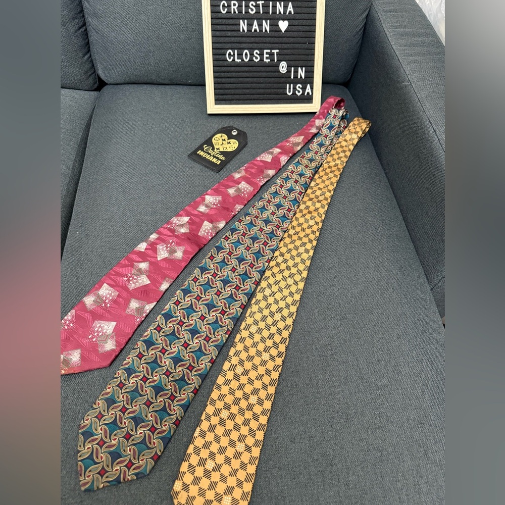 Bundle - Three Wide Ties (Different Brands) - image 1